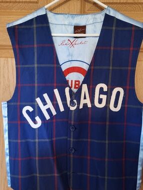 Chicago Cubs Red Jacket Plaid Vest Size 3
